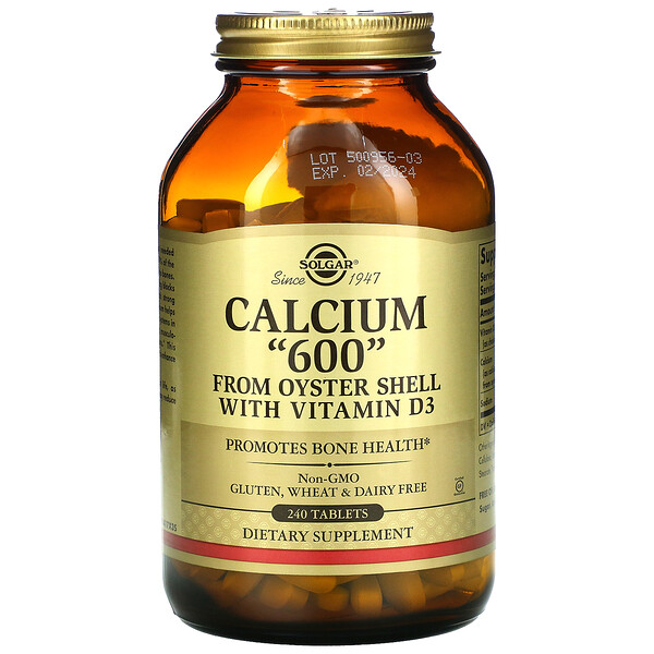 Calcium "600" from Oyster Shell with Vitamin D3, 240 Tablets