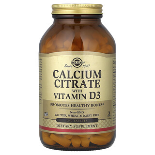 Solgar, Calciumcitraat met vitamine D3, 240 tabletten