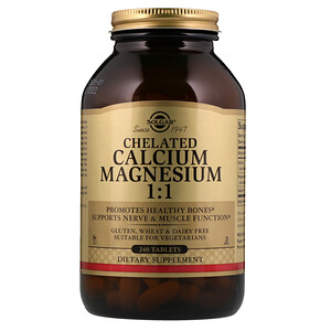 Отзывы о Солгар, Chelated Calcium Magnesium 1:1, 240 Tablets