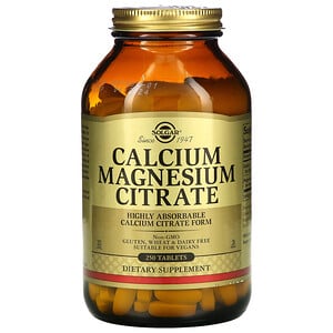 Солгар, Calcium Magnesium Citrate, 250 Tablets отзывы
