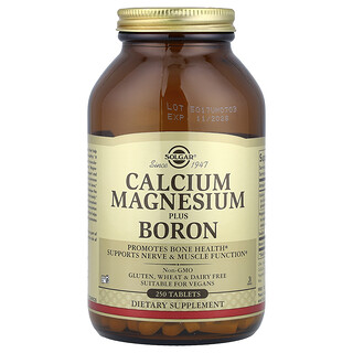 Solgar, Calcium Magnesium Plus Boron, 250 Tablets