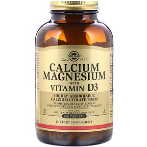 Отзывы о Солгар, Calcium Magnesium with Vitamin D3, 300 Tablets