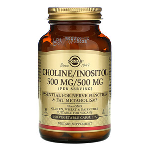 Отзывы о Солгар, Choline/Inositol, 100 Vegetable Capsules