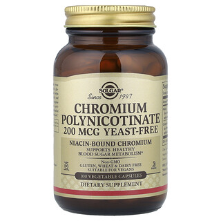 Solgar, Chromium Polynicotinate, 100 Vegetable Capsules
