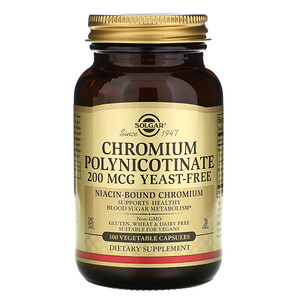 Отзывы о Солгар, Chromium Polynicotinate, 200 mcg, 100 Vegetable Capsules