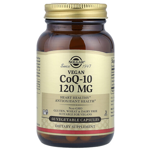 Solgar, Vegetarian CoQ-10, vegetarisches CoQ-10, 120 mg, 60 pflanzliche Kapseln