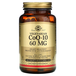 Отзывы о Солгар, Vegetarian CoQ-10, 60 mg, 180 Vegetable Capsules