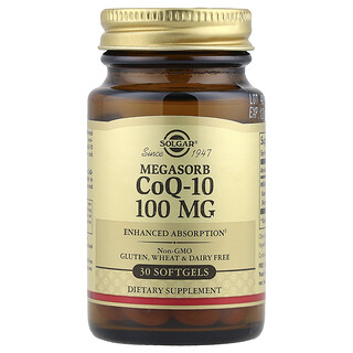 Solgar, 高吸收輔酶 Q-10，100 毫克，30 粒軟膠囊