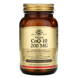 Отзывы о Солгар, Vegetarian CoQ-10, 200 mg, 60 Vegetable Capsules