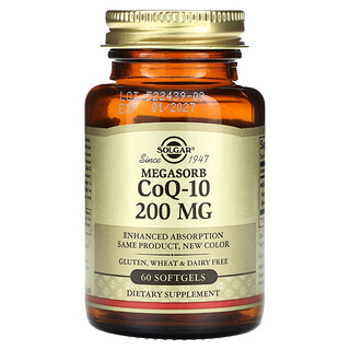 Solgar, Megasorb CoQ-10, 200 mg, 60 Weichkapseln