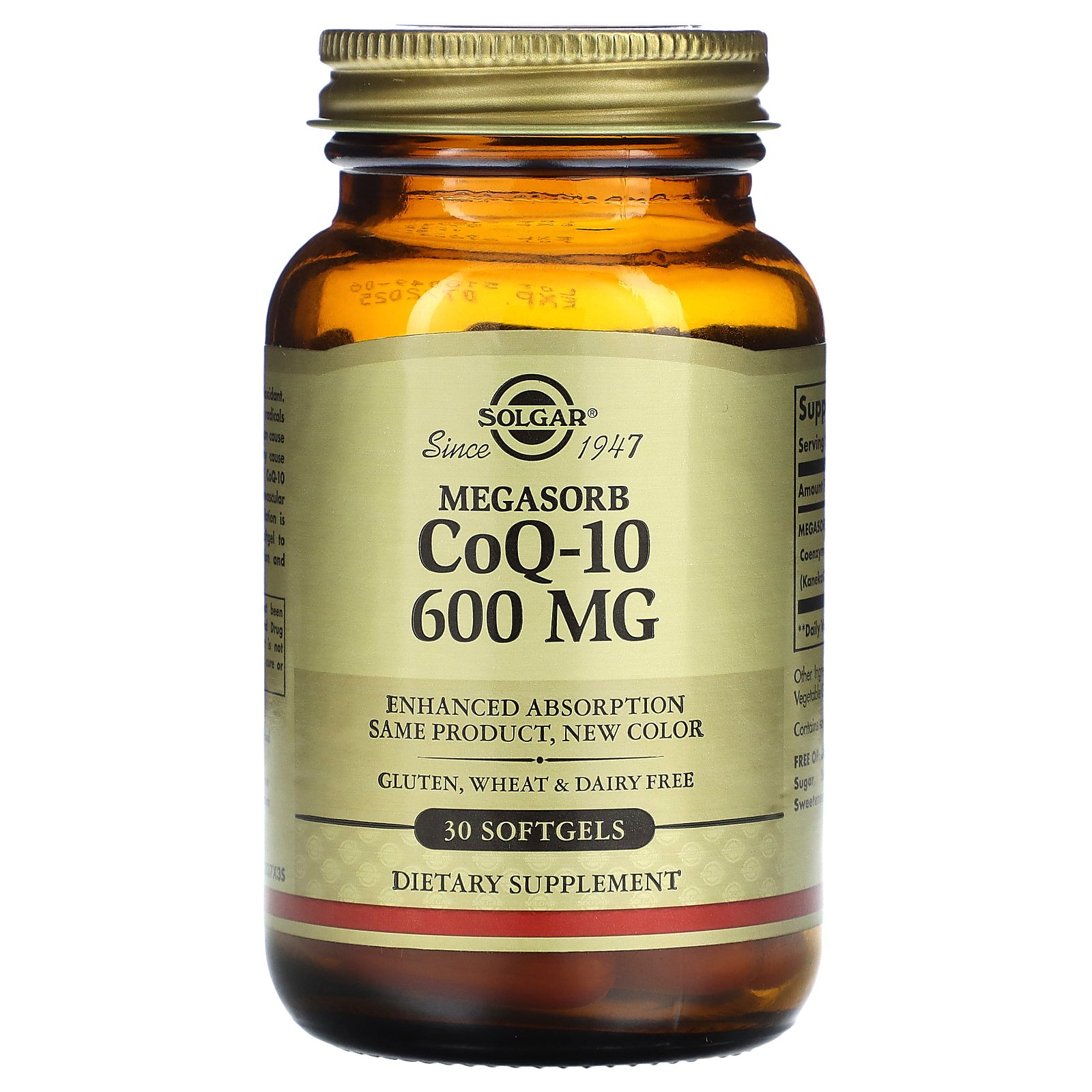 Solgar Megasorb Coq 10 600 Mg 30 Softgels