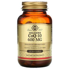 Отзывы о Солгар, Megasorb CoQ-10, 600 mg, 30 Softgels