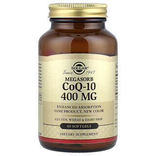 Solgar, Megasorb CoQ-10, 400 mg, 60 Cápsulas Softgel