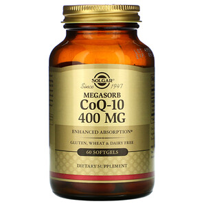 Отзывы о Солгар, Megasorb CoQ-10, 400 mg, 60 Softgels