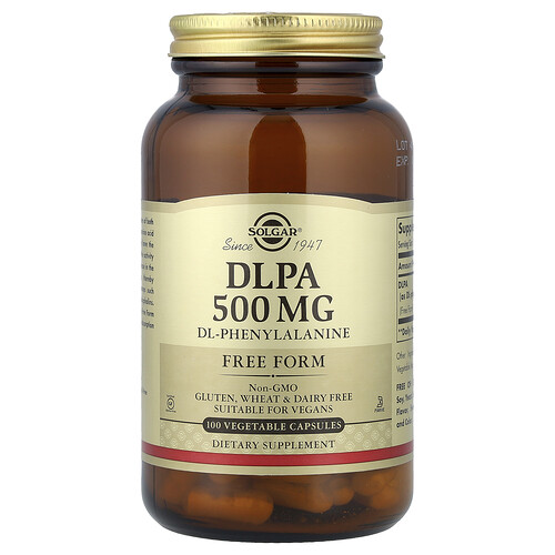 Solgar, DLPA, 500 mg, 100 pflanzliche Kapseln