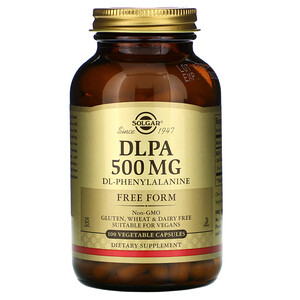 Отзывы о Солгар, DLPA, Free Form, 500 mg, 100 Vegetable Capsules