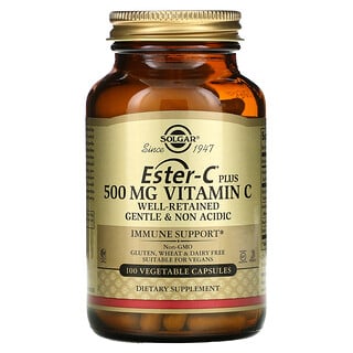 Solgar, Ester-C Plus, Vitamin C, 500 mg, 100 pflanzliche Kapseln