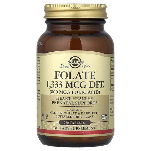 Solgar, Folate, 1,333 mcg DFE, 250 Tablets