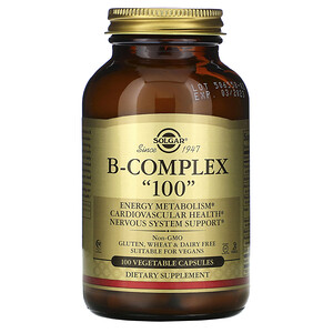 Отзывы о Солгар, B-Complex «100», 100 Vegetable Capsules