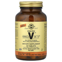 Formula V™ VM-75®, комплекс вітамінів із хелатними мікроелементами, без заліза, 90 таблеток