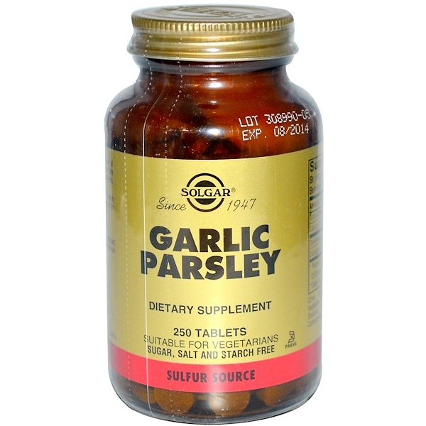 Solgar, Garlic Parsley, 250 Tablets iHerb