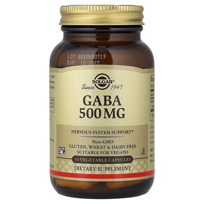 Solgar GABA 500 mg 50 Vegetable Capsules