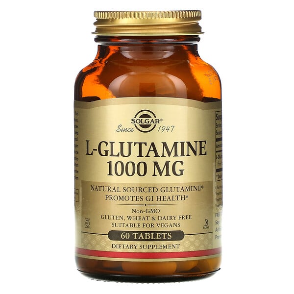 Solgar, L-Glutamina, 1000 mg, 60 Comprimidos