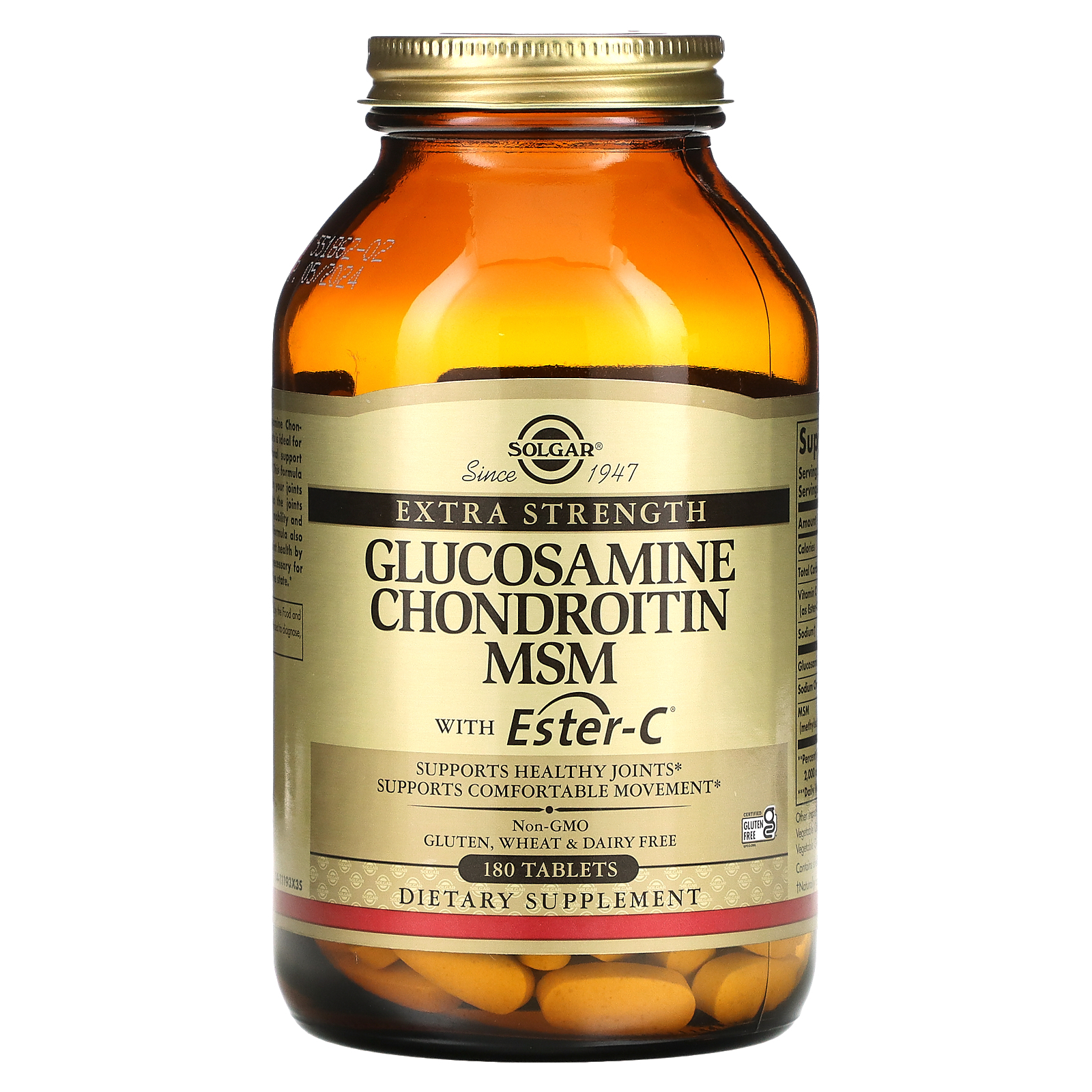 Solgar, Glucosamine Chondroitin MSM with EsterC, 180 Tablets