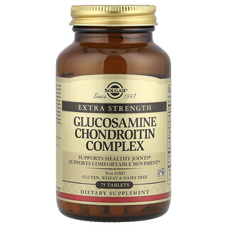 Solgar, Complejo de glucosamina y condroitina, 75 comprimidos
