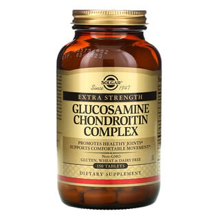 Solgar, Complejo con glucosamina y condroitina, Potencia extra, 150 comprimidos