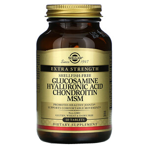 Отзывы о Солгар, Glucosamine Hyaluronic Acid Chondroitin MSM, 60 Tablets