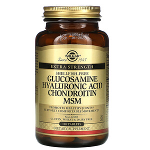 Отзывы о Солгар, Glucosamine Hyaluronic Acid Chondroitin MSM, 120 Tablets