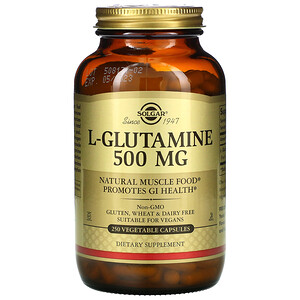 Солгар, L-Glutamine, 500 mg, 250 Vegetable Capsules отзывы покупателей