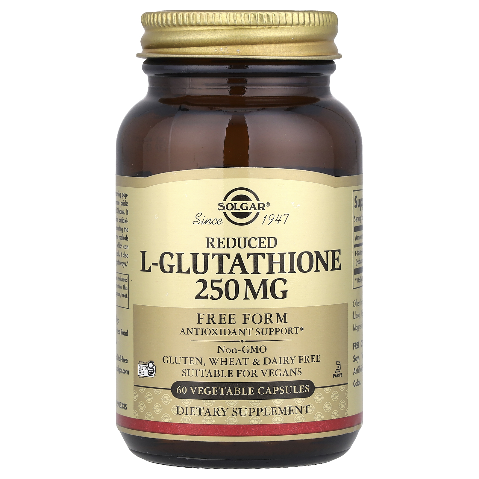 l-glutathione reduced free acid shelft lifwe Pure Glutathione Powder 98% artificial colors Klaire Labs - Reduced L-Glutathione