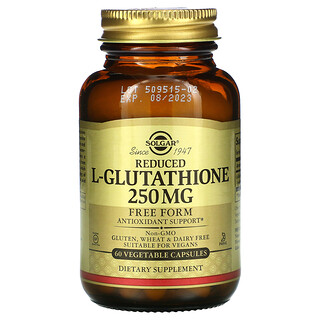 Solgar, Reduced L-Glutathione, 250 mg, 60 Vegetable Capsules
