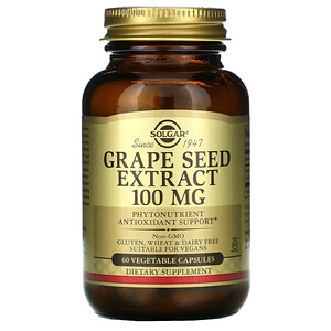Отзывы о Солгар, Grape Seed Extract, 100 mg, 60 Vegetable Capsules