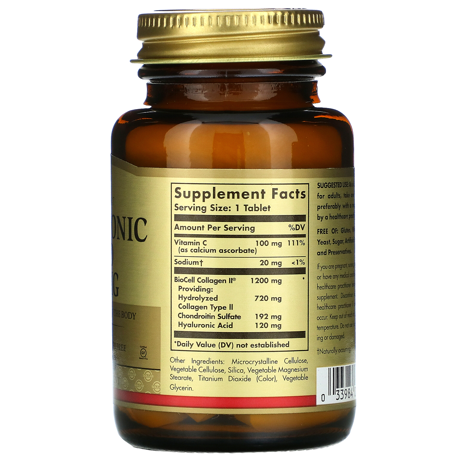 Solgar, Hyaluronic Acid, 120 mg, 30 Tablets iHerb