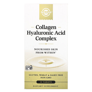 Solgar, Complejo de ácido hialurónico y colágeno, 30 comprimidos