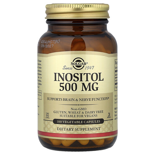 Solgar Inositol, 500 mg, 100 Vegetable Capsules