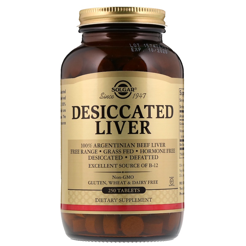 Solgar, Desiccated Liver, 250 Tablets iHerb