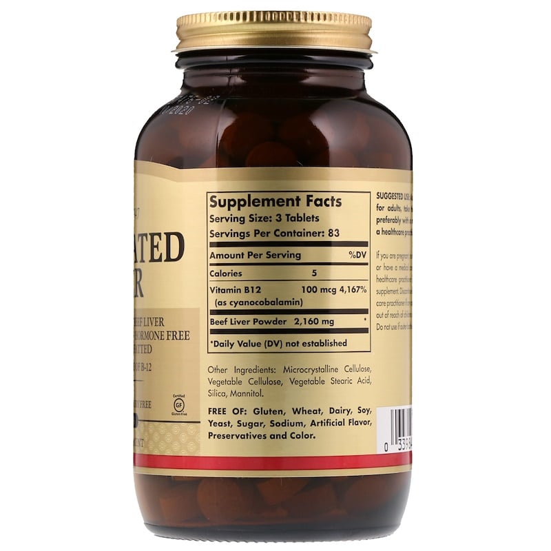 Solgar, Desiccated Liver, 250 Tablets - IHerb