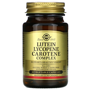 Отзывы о Солгар, Lutein Lycopene Carotene Complex, 30 Vegetable Capsules