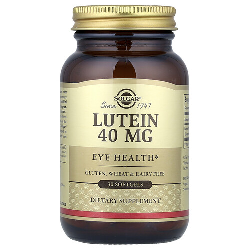 Solgar Lutein, 40 mg, 30 Softgels