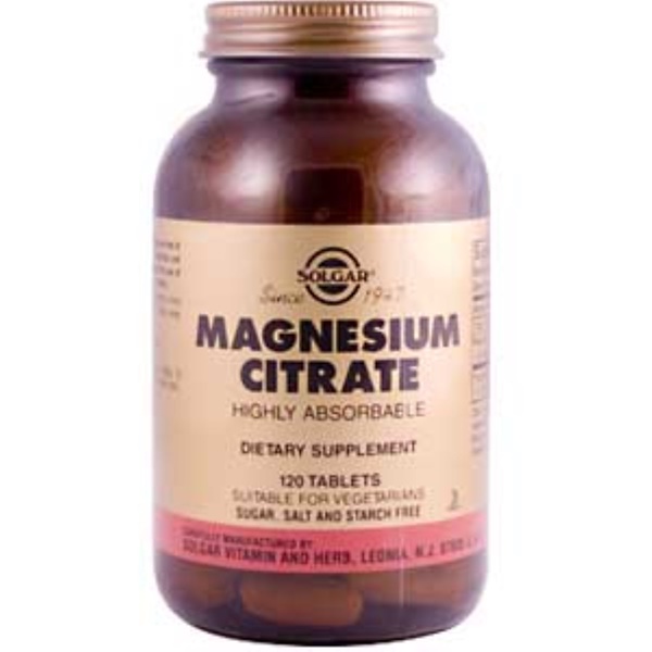 Solgar, Magnesium Citrate, 120 Tablets iHerb