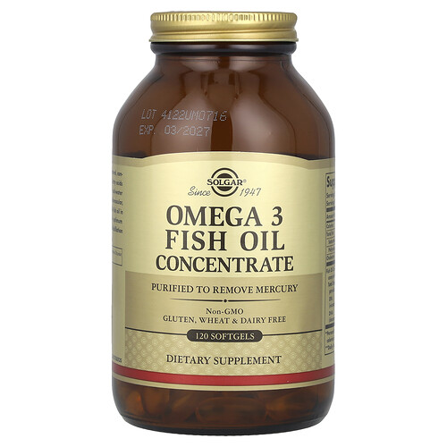Solgar Omega 3 Fish Oil Concentrate, 120 Softgels