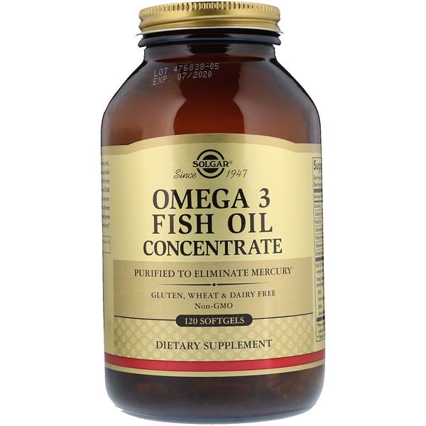 Solgar, Omega-3 Fish Oil Concentrate, 120 Softgels