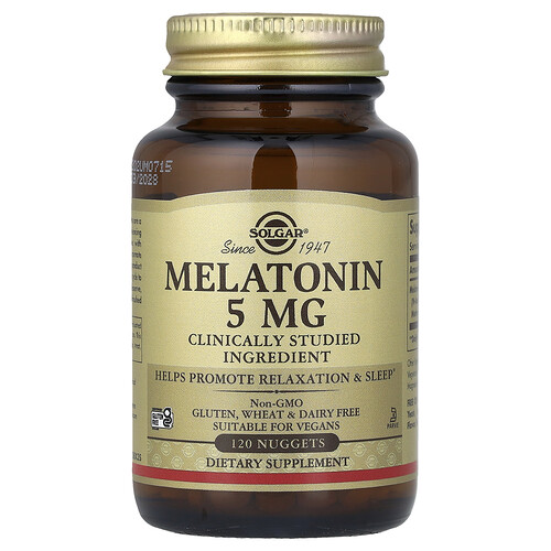 Solgar, Melatonin, 5 mg, 120 Nuggets