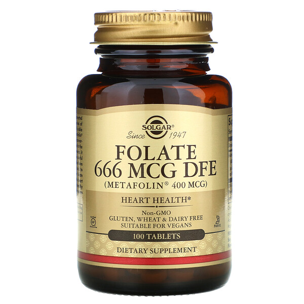 Folate as Metafolin, 400 mcg, 100 Tablets