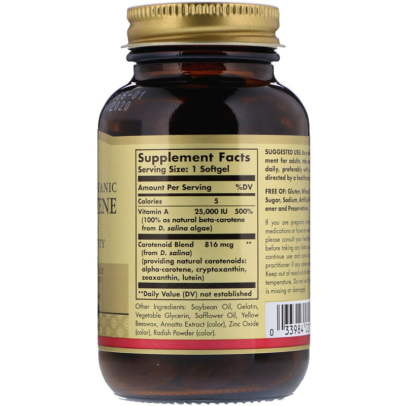 Solgar, 100 Natural Oceanic BetaCarotene, 25,000 IU, 90 Softgels iHerb