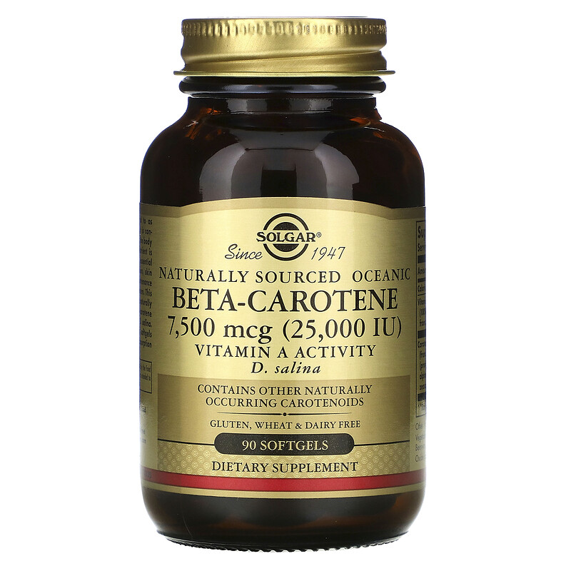 Solgar, Naturally Sourced Oceanic BetaCarotene, 7,500 mcg (25,000 IU